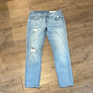 Treasure and Bond Women's Light Blue Distressed Jeans